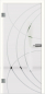 Mobile Preview: Ganzglastür-Komplettelement Globe Zarge Weißlack