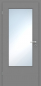 Mobile Preview: Grigio Grau Innentür mit großem Lichtausschnitt