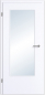 Preview: Laminato CPL Weiß Innentür mit großem Lichtausschnitt ohne Schlüsselloch