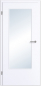 Preview: Brillo Weißlack Innentür mit großem Lichtausschnitt ohne Schlüsselloch