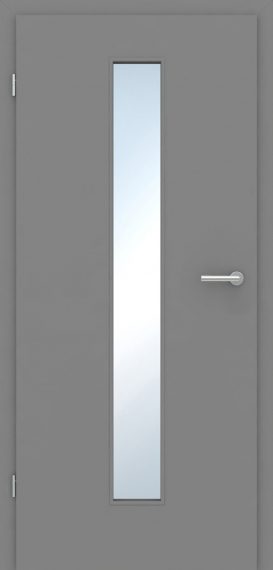 Grigio Grau Innentür mit schmalem Lichtausschnitt ohne Schlüsselloch
