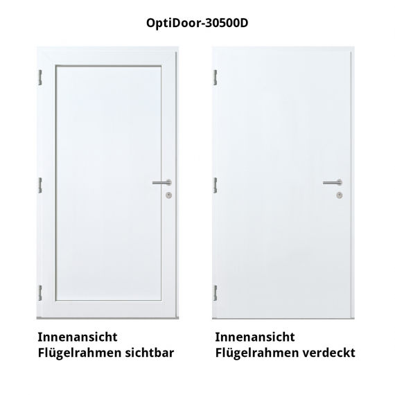 Haustür Aluminium RC2 OptiDoor Design 30500D Holzdekor Alpin / Anthrazitgrau 7016