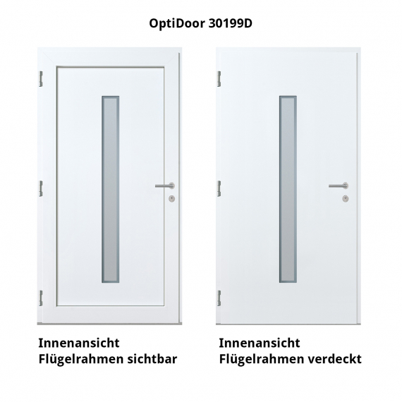 Haustür Aluminium RC2 OptiDoor Design 30199D Holzdekor Alpin / Anthrazitgrau 7016