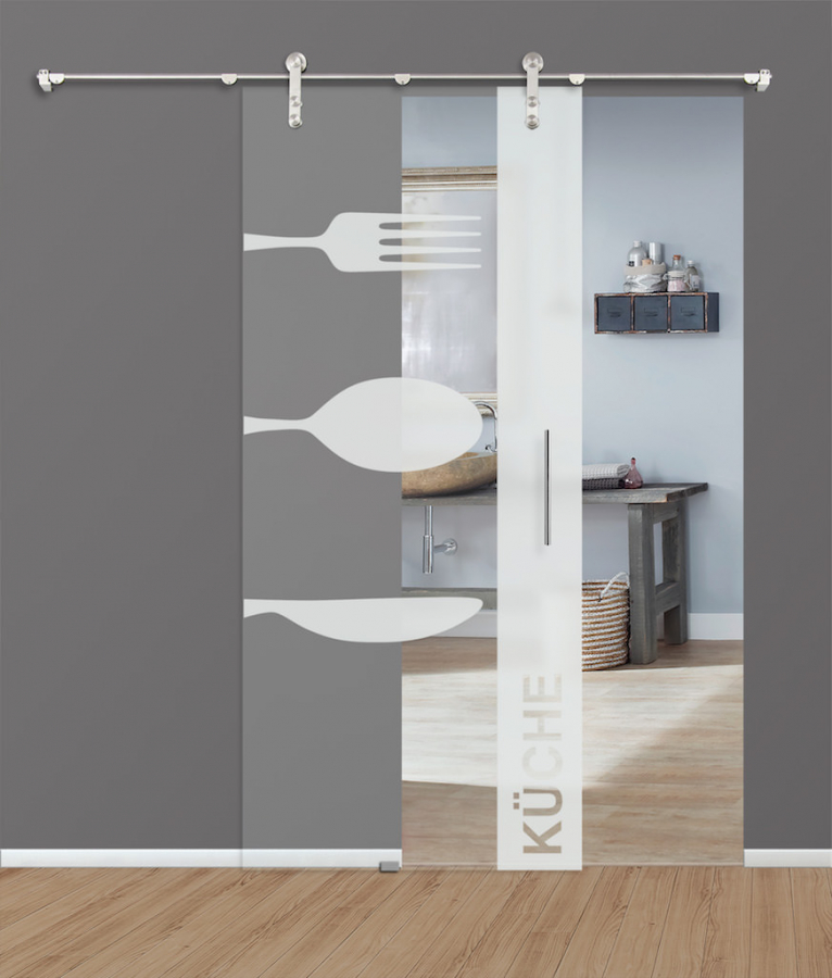 Glasschiebetuer Cutlery Style Slide