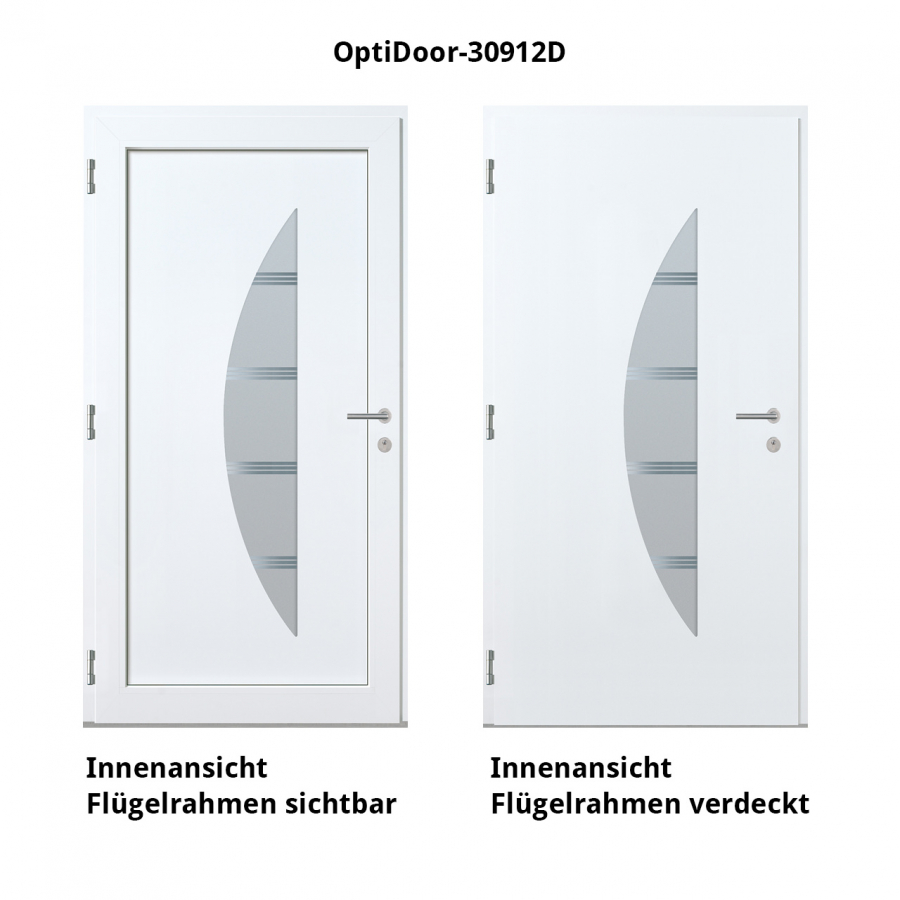 Haustür Aluminium RC2 OptiDoor Design 30912D Holzdekor Alpin / Anthrazitgrau 7016
