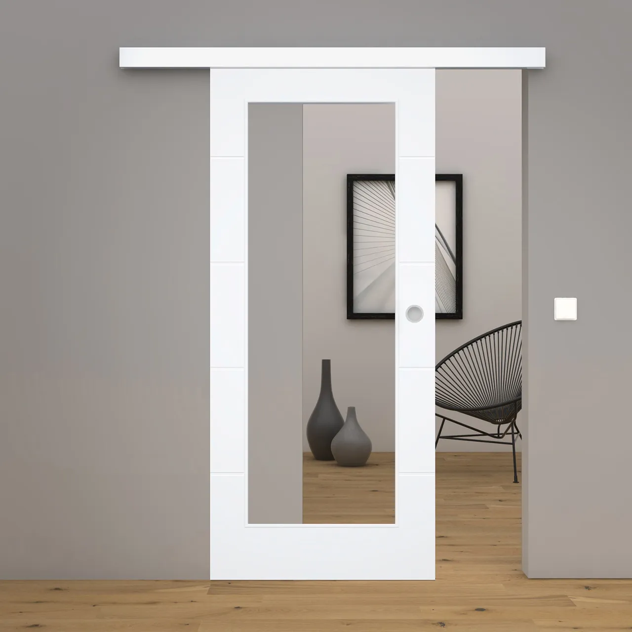 Design-Schiebetür Blanco Linea 5-LA-XL Weißlack