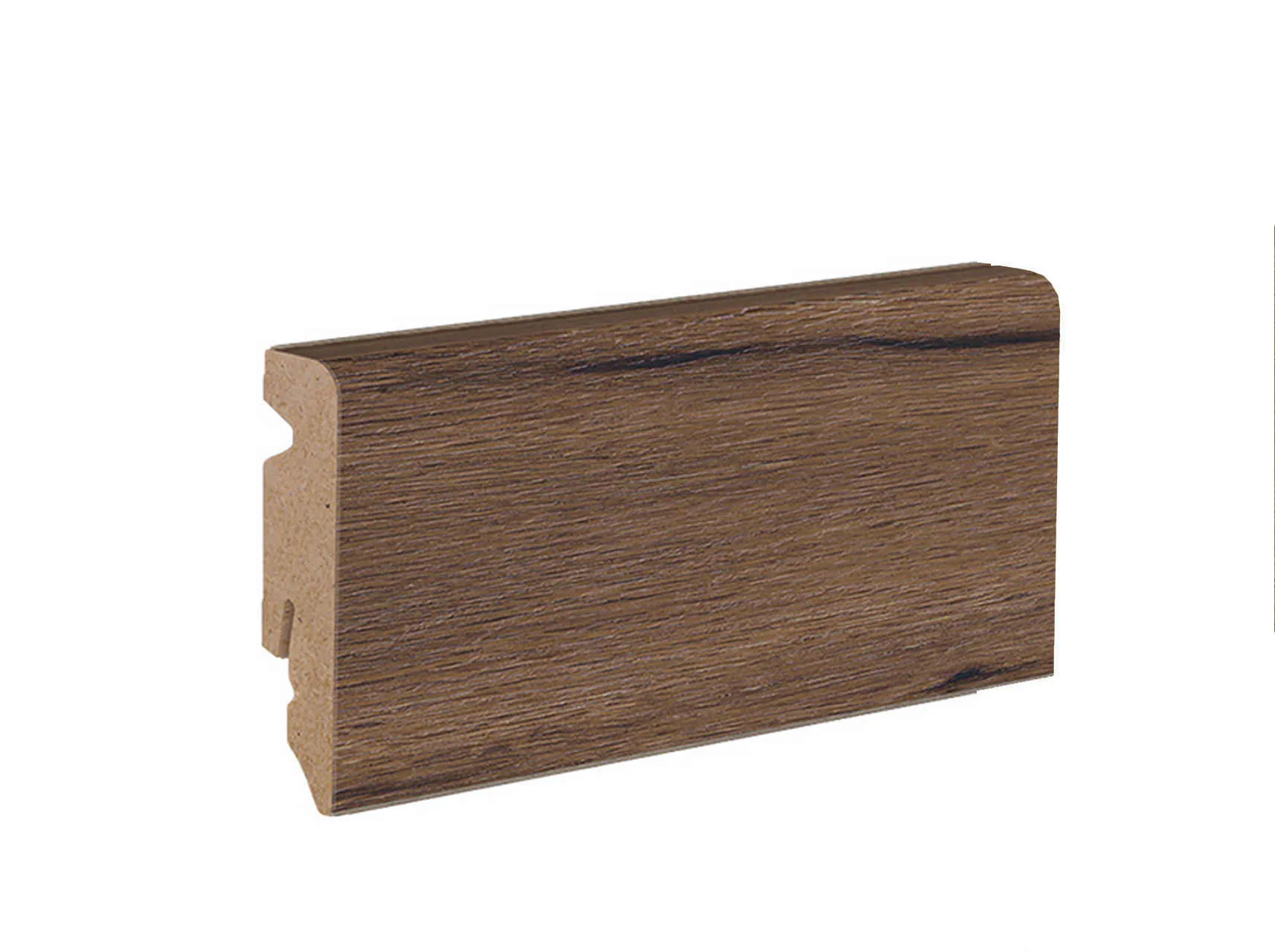 Musterstück Design Fußleiste 58/15 MDF Smoked Oak