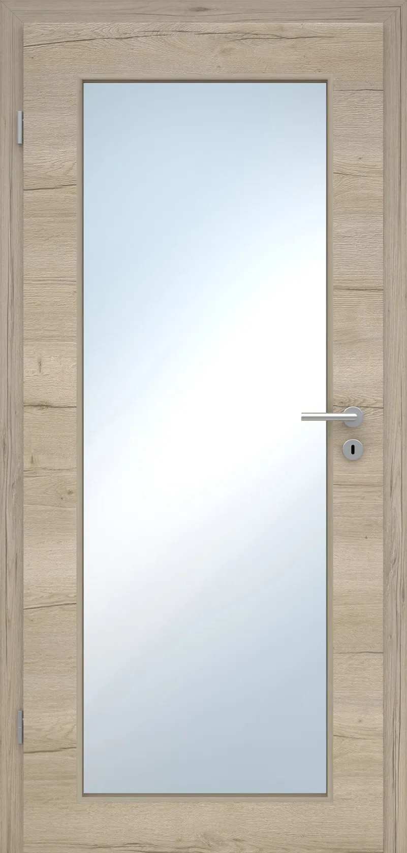 Innentür Laminato Eiche Light Quer CPL XXL-Lichtausschnitt