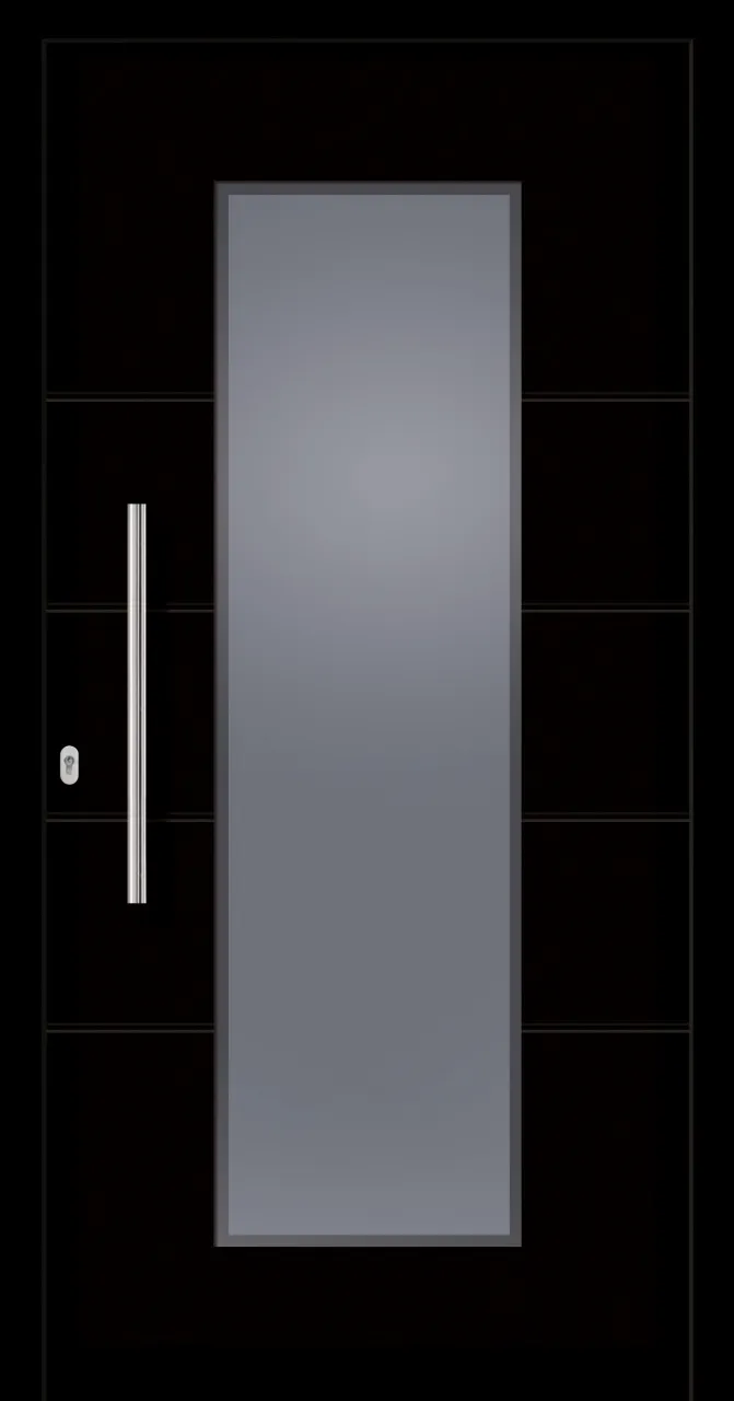 SecuDoor Design 11211D-3 Kunststoffhaustür Schwarzbraun