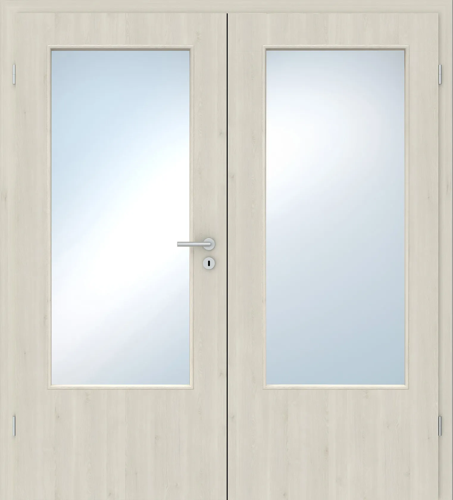 Doppelflügel-Innentür Laminato Pinie Pearl CPL großer Lichtausschnitt