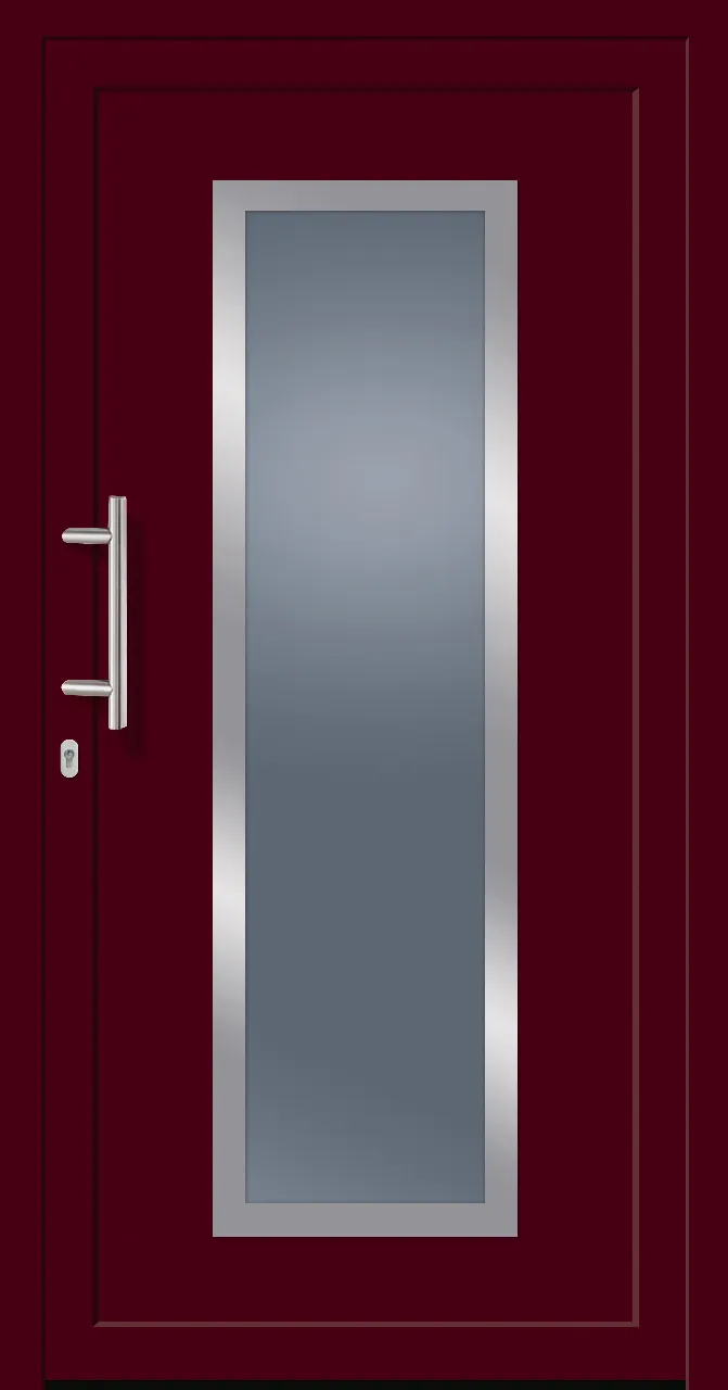SecuDoor Power 11212P Kunststoffhaustür Weinrot
