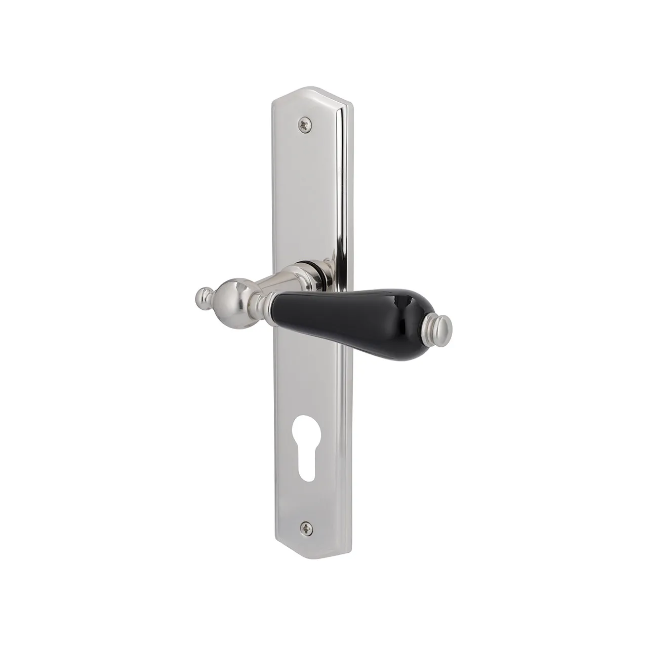 Türgriff Eleganto 546LR Edelstahlfarben poliert / schwarz