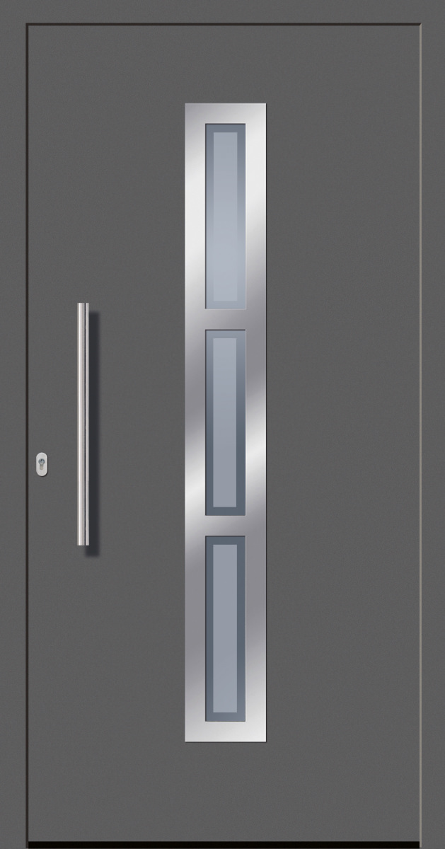 SecuDoor Design 10563D-2 Kunststoffhaustür Basaltgrau