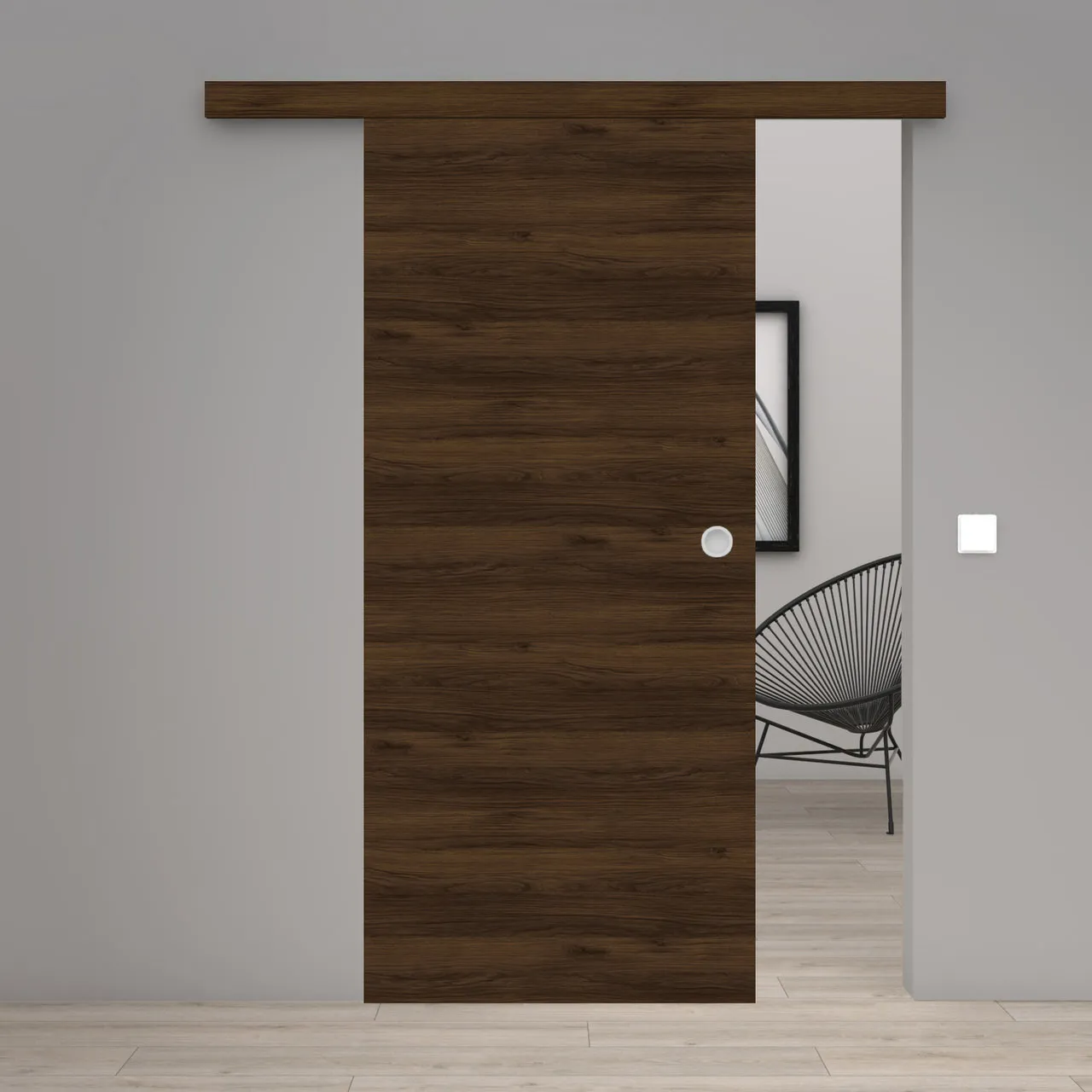 Schiebetür Laminato Accent Nussbraun Quer CPL