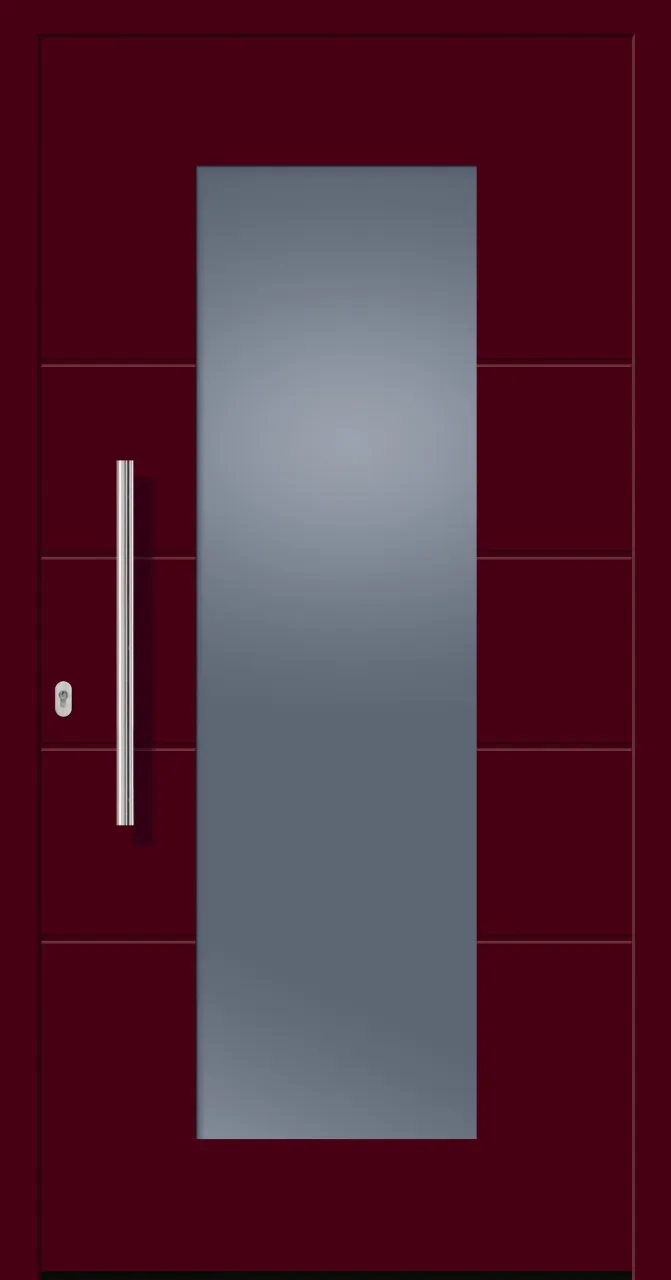 SecuDoor Design 11211D Kunststoffhaustür Weinrot