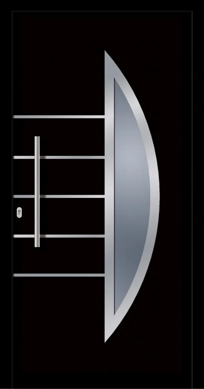 SecuDoor Design 10638D Kunststoffhaustür Schwarzbraun