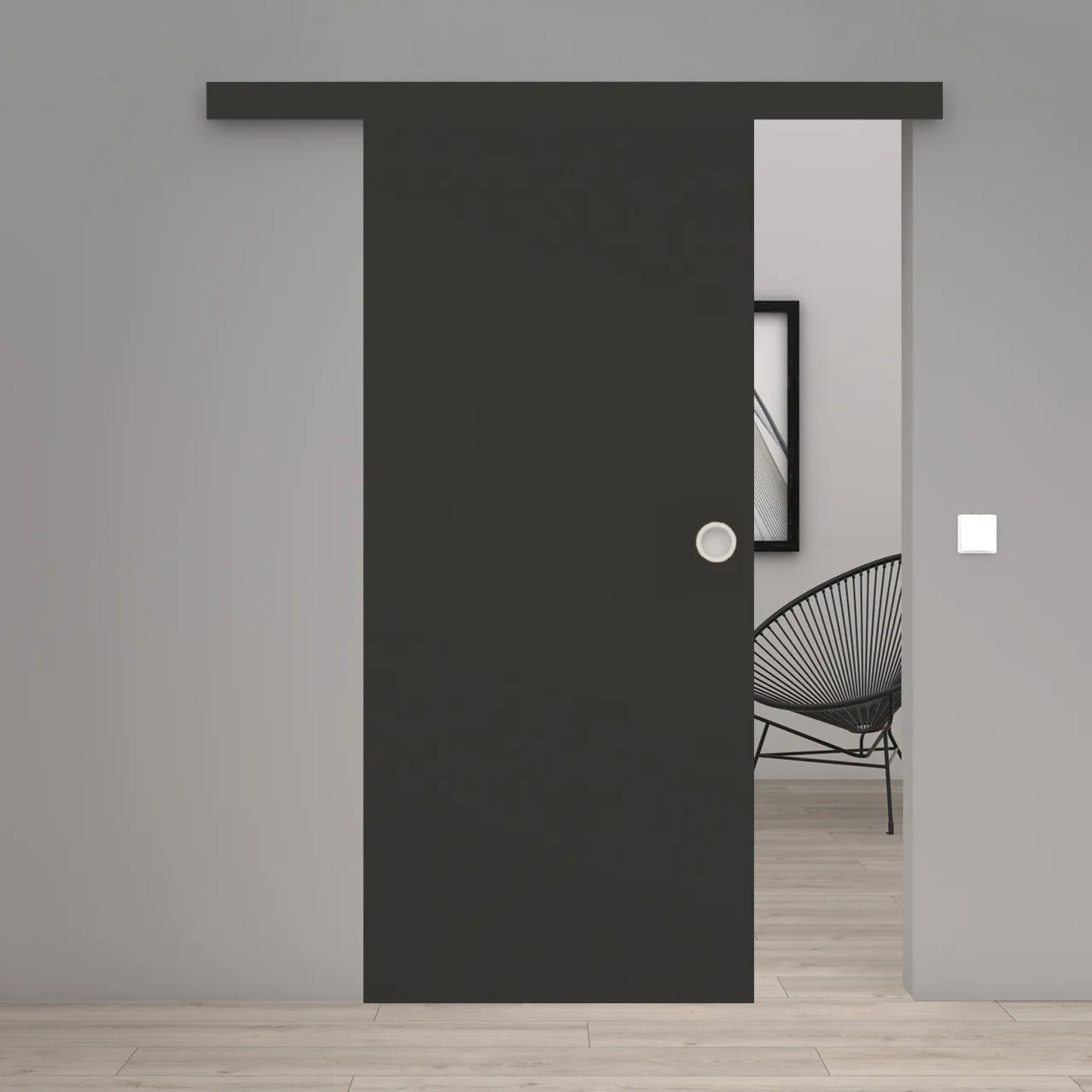 Schiebetür Laminato Anthrazitgrau CPL