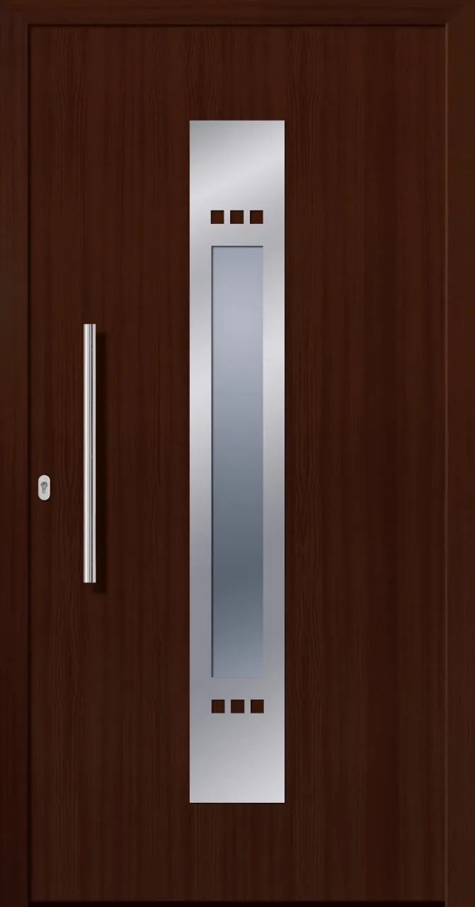 SecuDoor Design 10830D Kunststoffhaustür Nussbaum