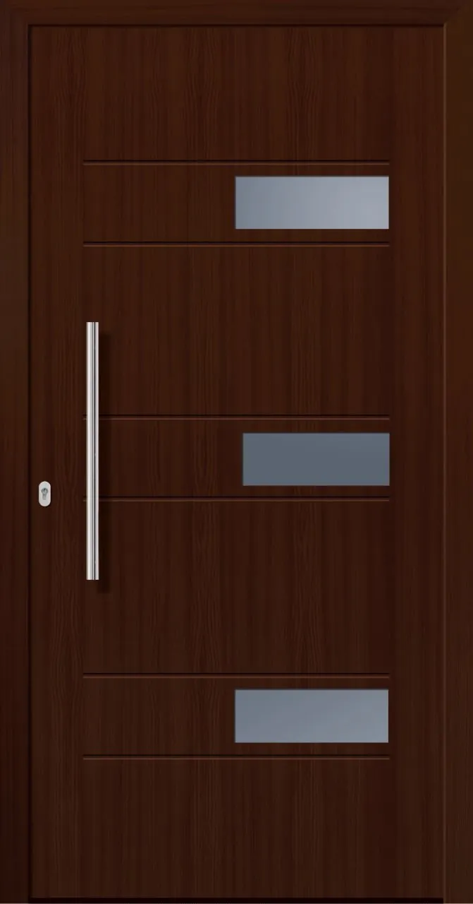 SecuDoor Design 11103D Kunststoffhaustür Nussbaum