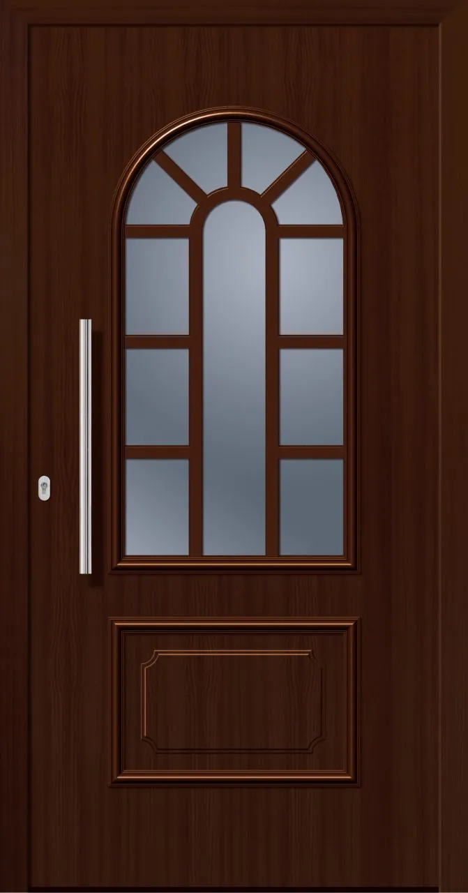 SecuDoor Design 11050D Kunststoffhaustür Nussbaum