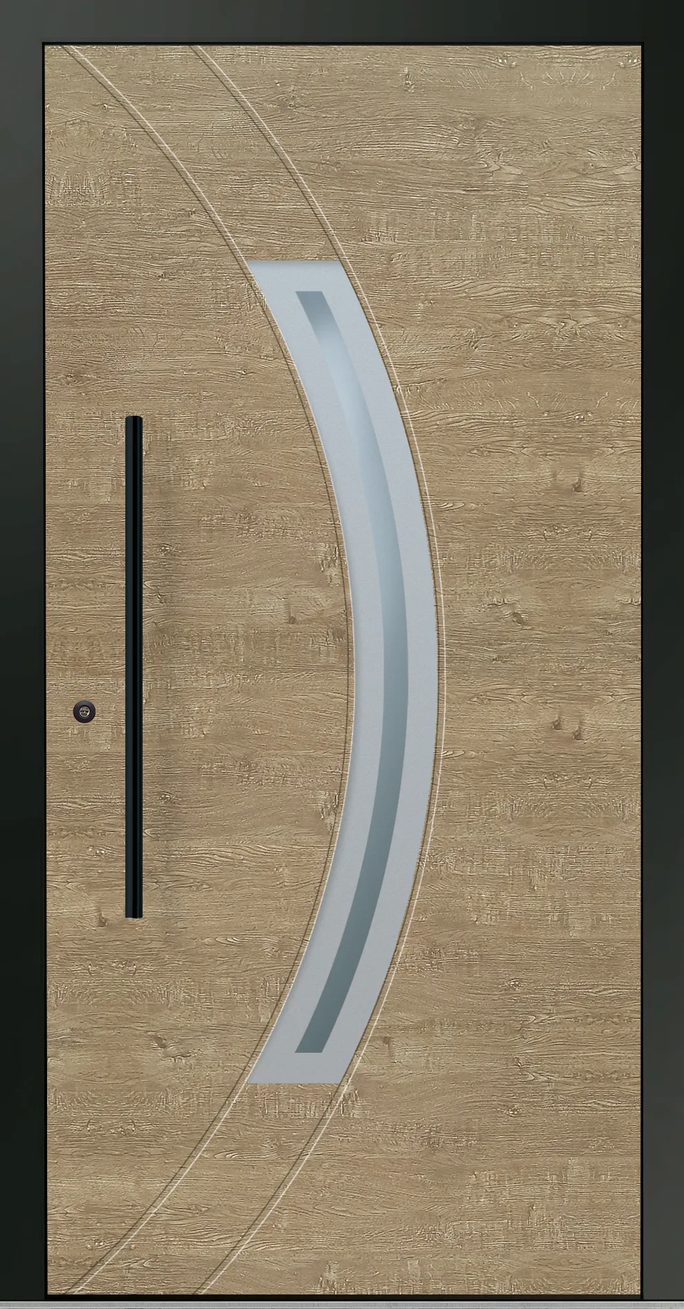 Aluminium-Haustür OptiDoor Blackline 32110D