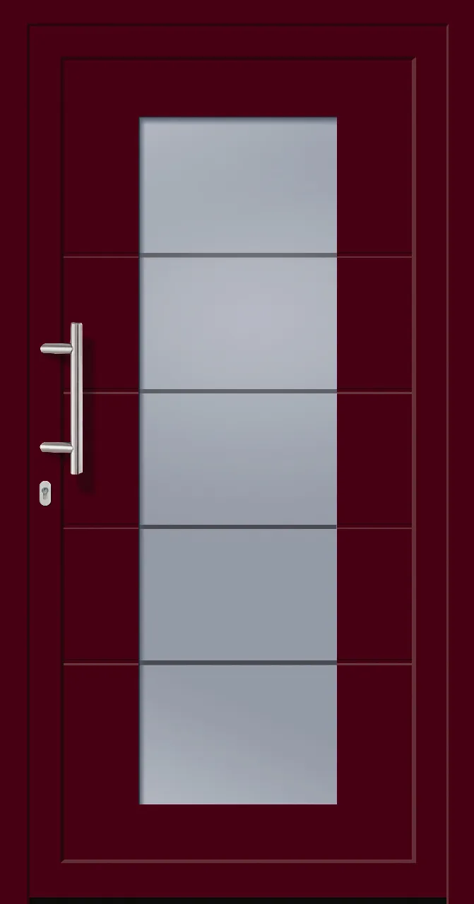SecuDoor Power 11211P-2 Kunststoffhaustür Weinrot