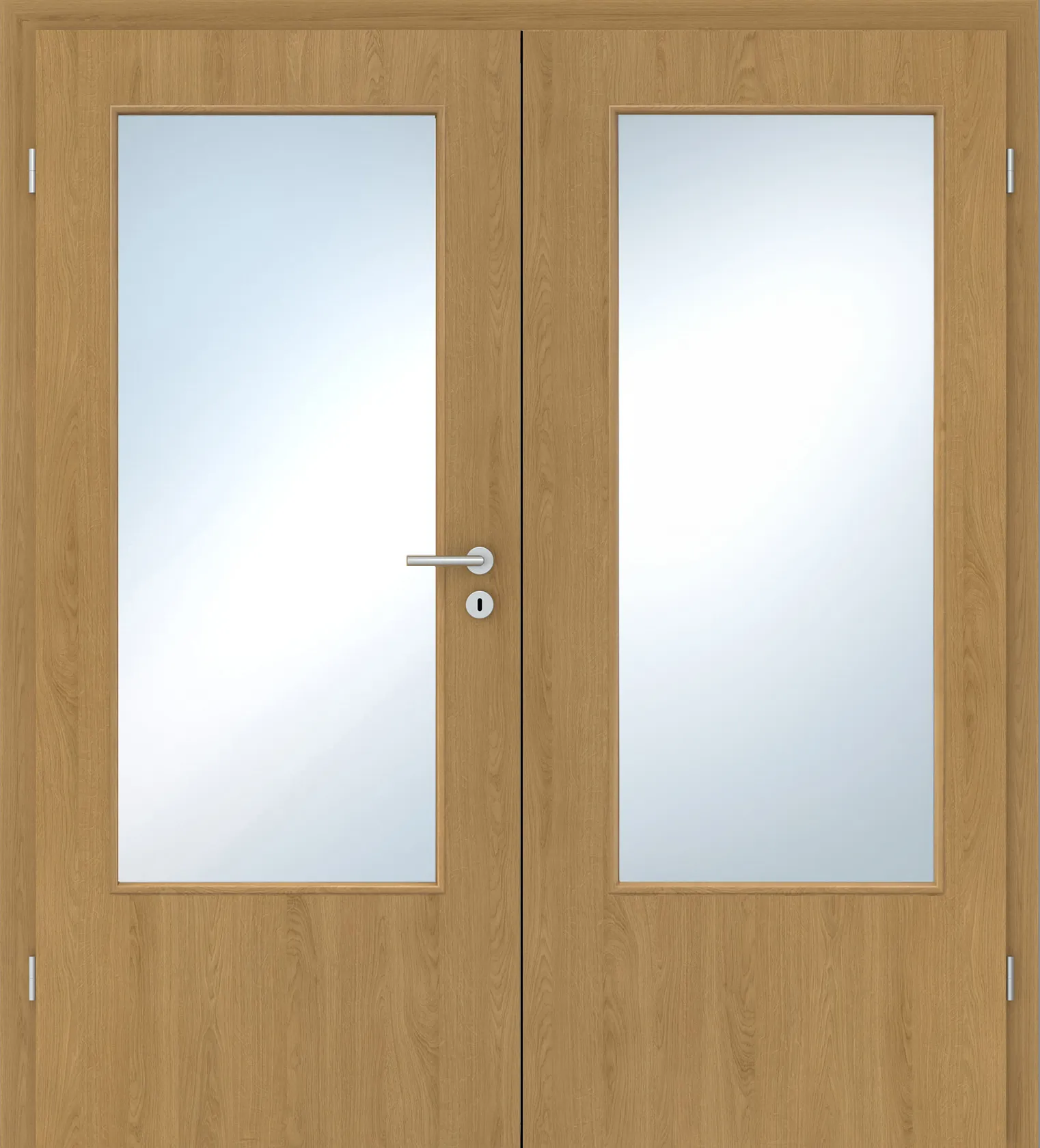 Doppelflügel-Innentür Laminato Eiche Natur CPL großer Lichtausschnitt