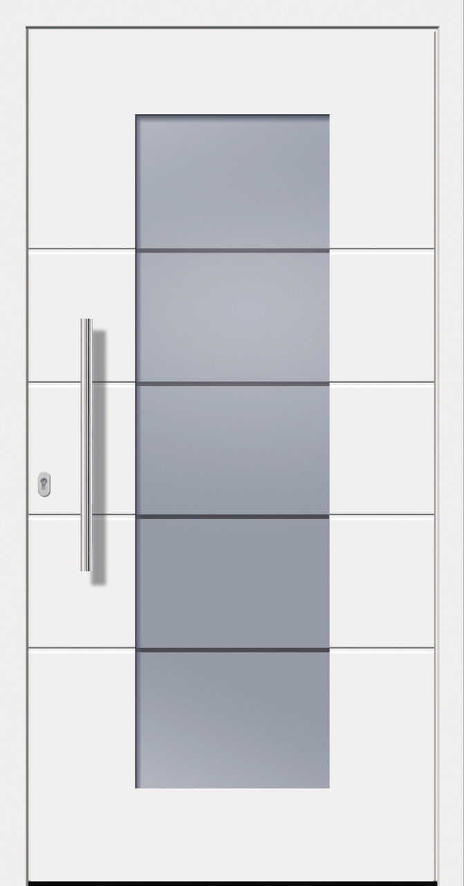 SecuDoor Design 11211D-2 Kunststoffhaustür Weiß