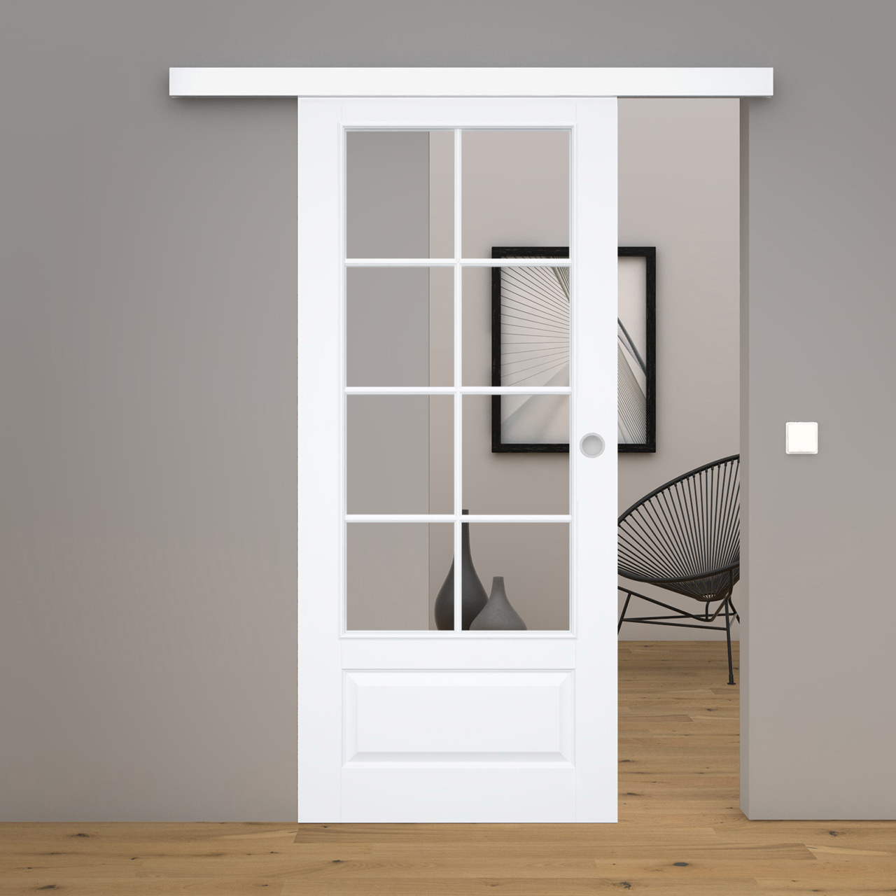 Schiebetür Blanco 12FS Weißlack