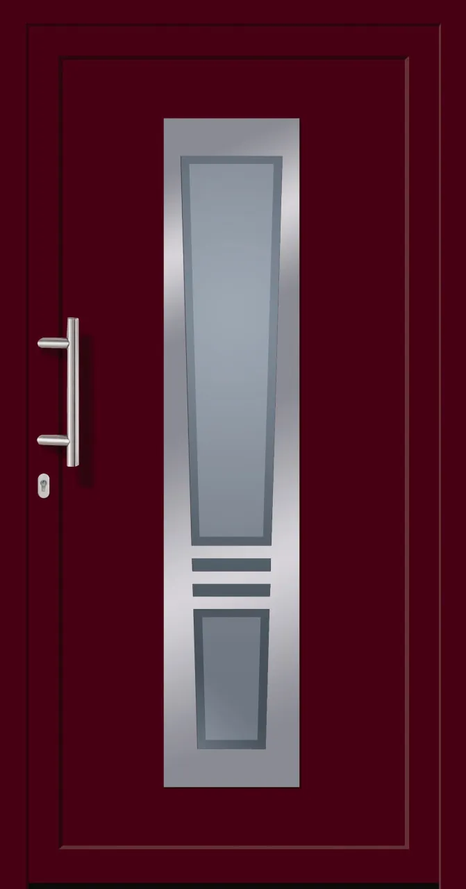 SecuDoor Power 10842P-2 Kunststoffhaustür Weinrot