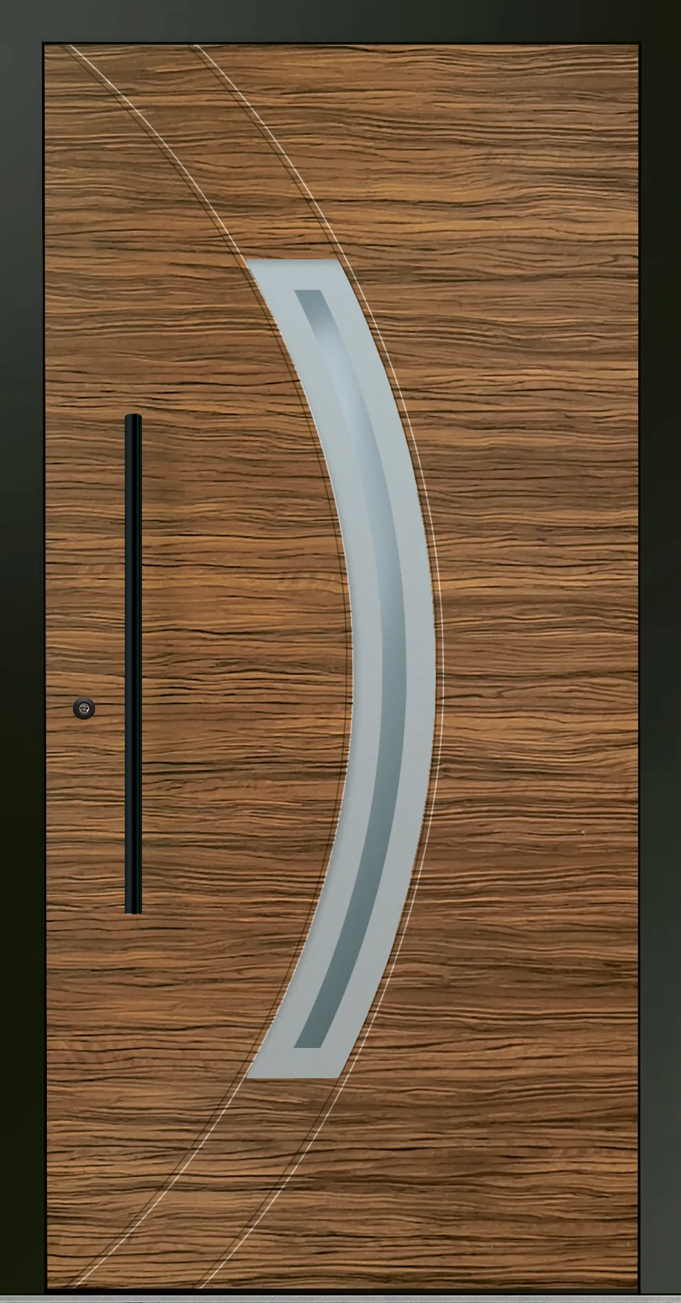 Aluminium-Haustür OptiDoor Blackline 32110D