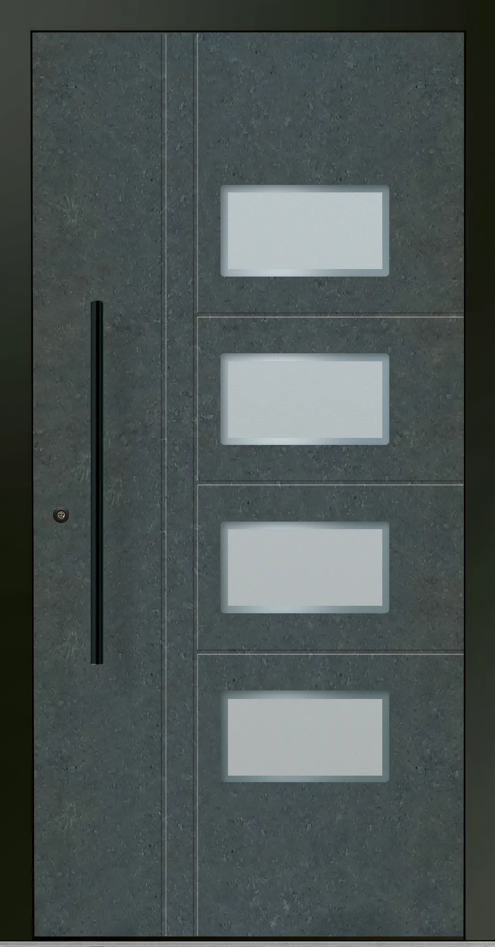 Aluminium-Haustür OptiDoor Blackline 30620D