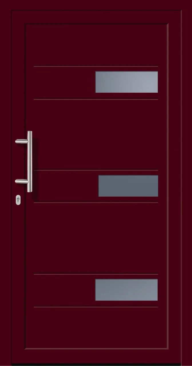 SecuDoor Power 11103P Kunststoffhaustür Weinrot