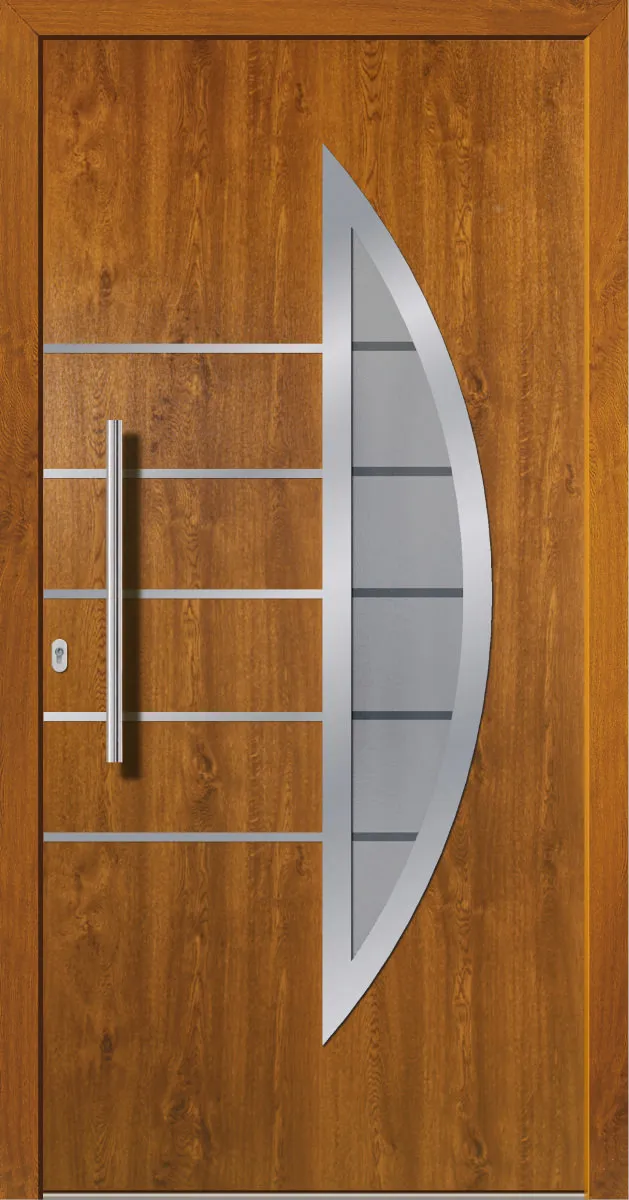 SecuDoor Design 10638D-2 Kunststoffhaustür Golden Oak