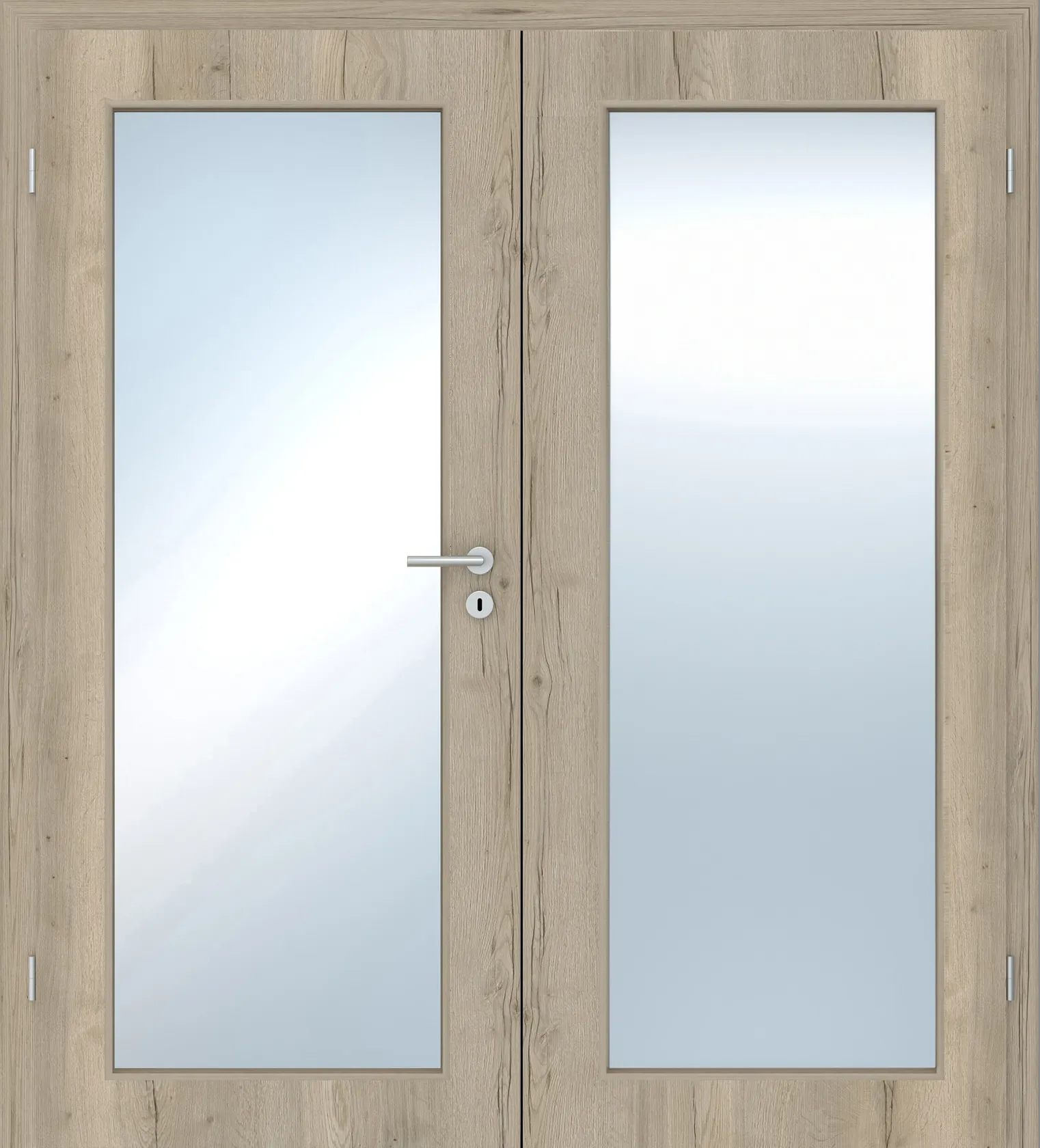 Doppelflügel-Innentür Laminato Eiche Light CPL XXL-Lichtausschnitt