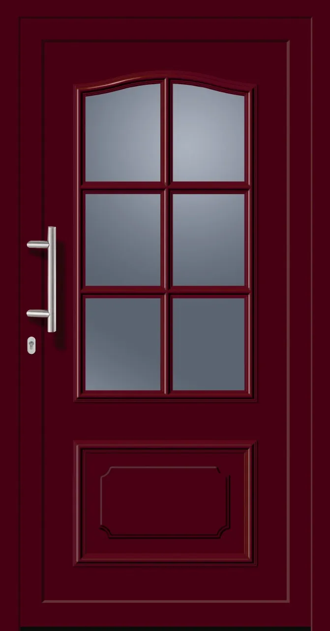 SecuDoor Power 11020P Kunststoffhaustür Weinrot