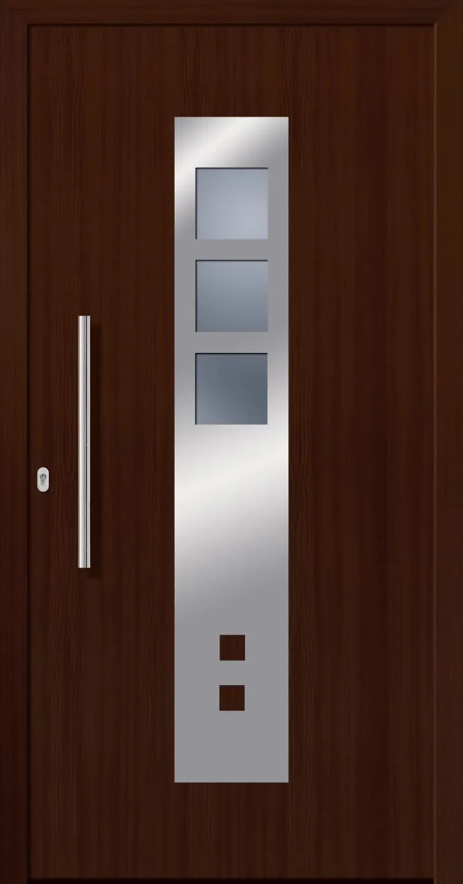 SecuDoor Design 10620D Kunststoffhaustür Nussbaum