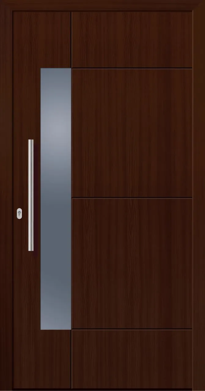 SecuDoor Design 11164D Kunststoffhaustür Nussbaum