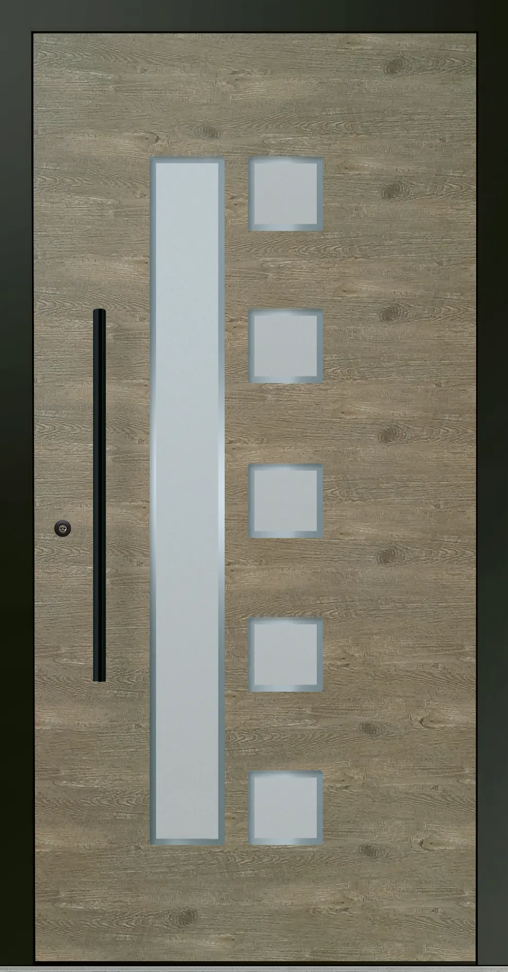 Aluminium-Haustür OptiDoor Blackline 30600D