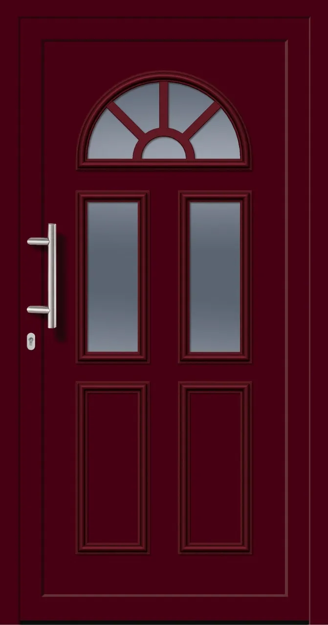 SecuDoor Power 11011P Kunststoffhaustür Weinrot