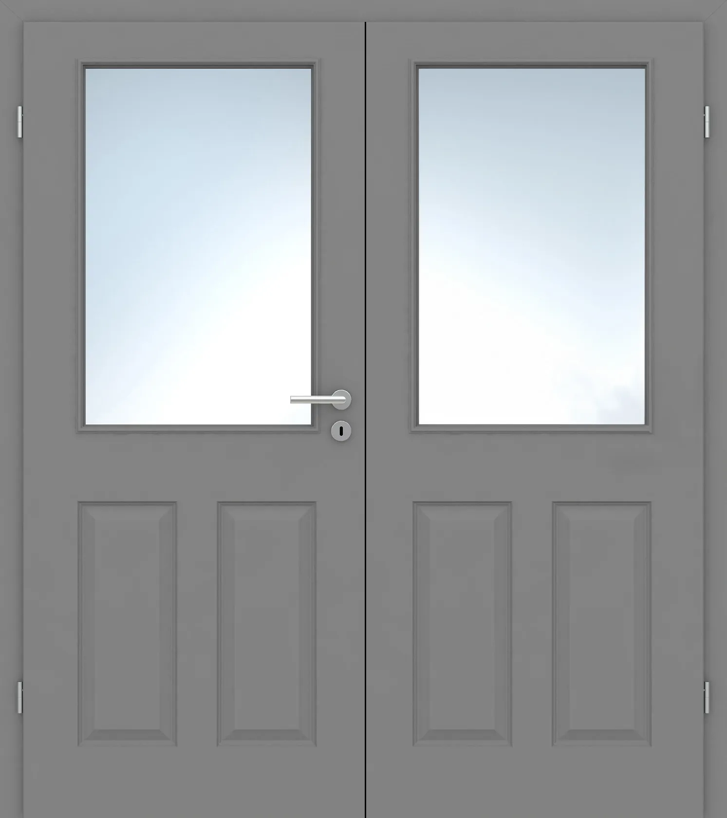 Doppelflügel-Designinnentür Grigio 14FS grau