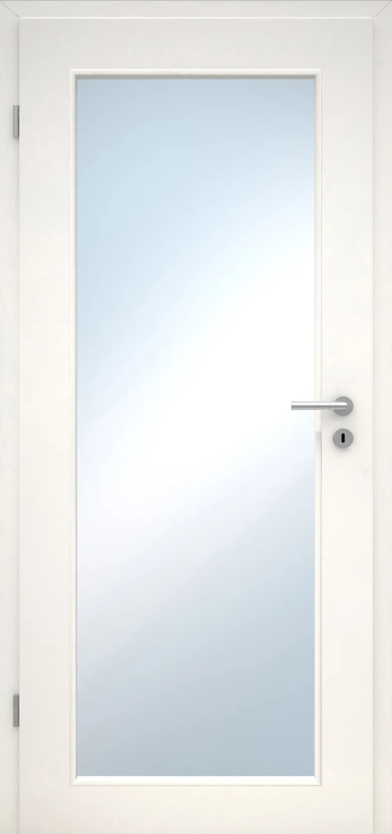 Innentür Laminato Uniweiß 9016 CPL XXL-Lichtausschnitt