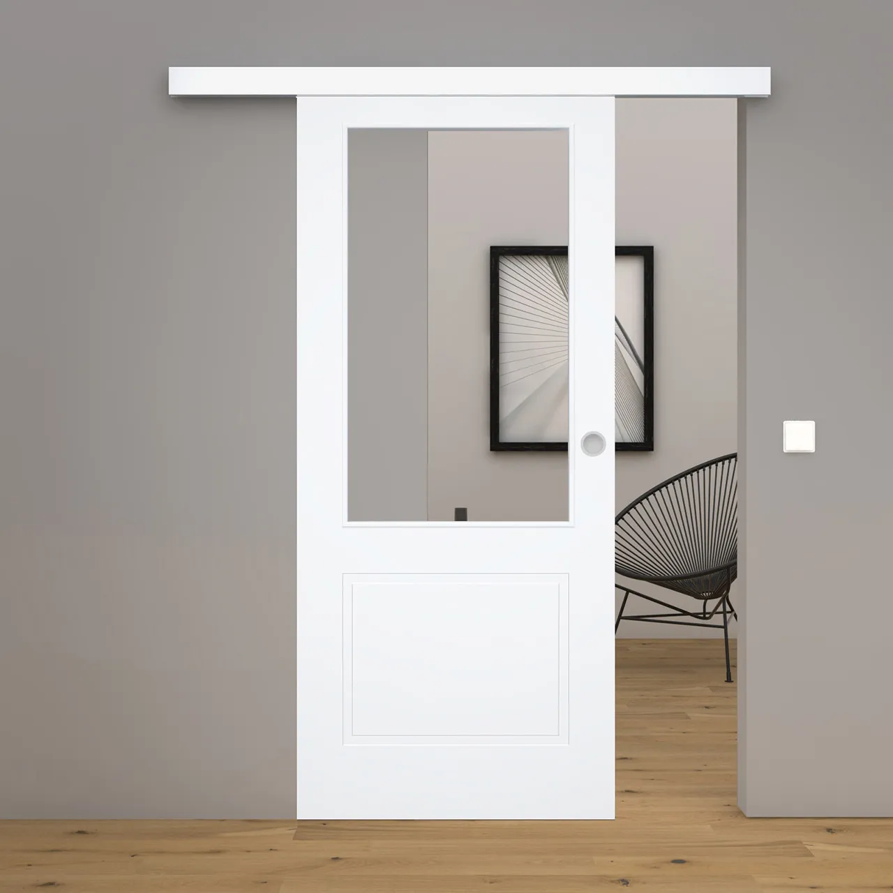 Kontur-Design-Schiebetür Blanco Flair 8FS Weißlack