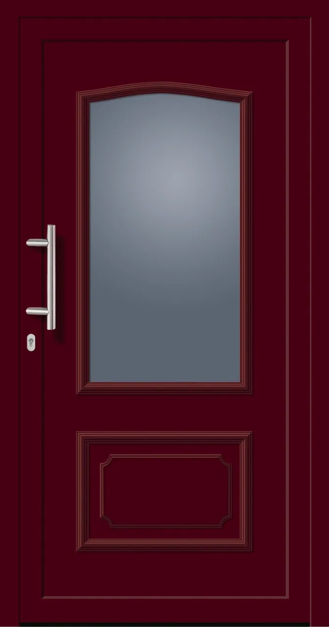 SecuDoor Power 11060P Kunststoffhaustür Weinrot