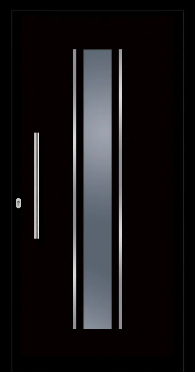 SecuDoor Design 11159D Kunststoffhaustür Schwarzbraun