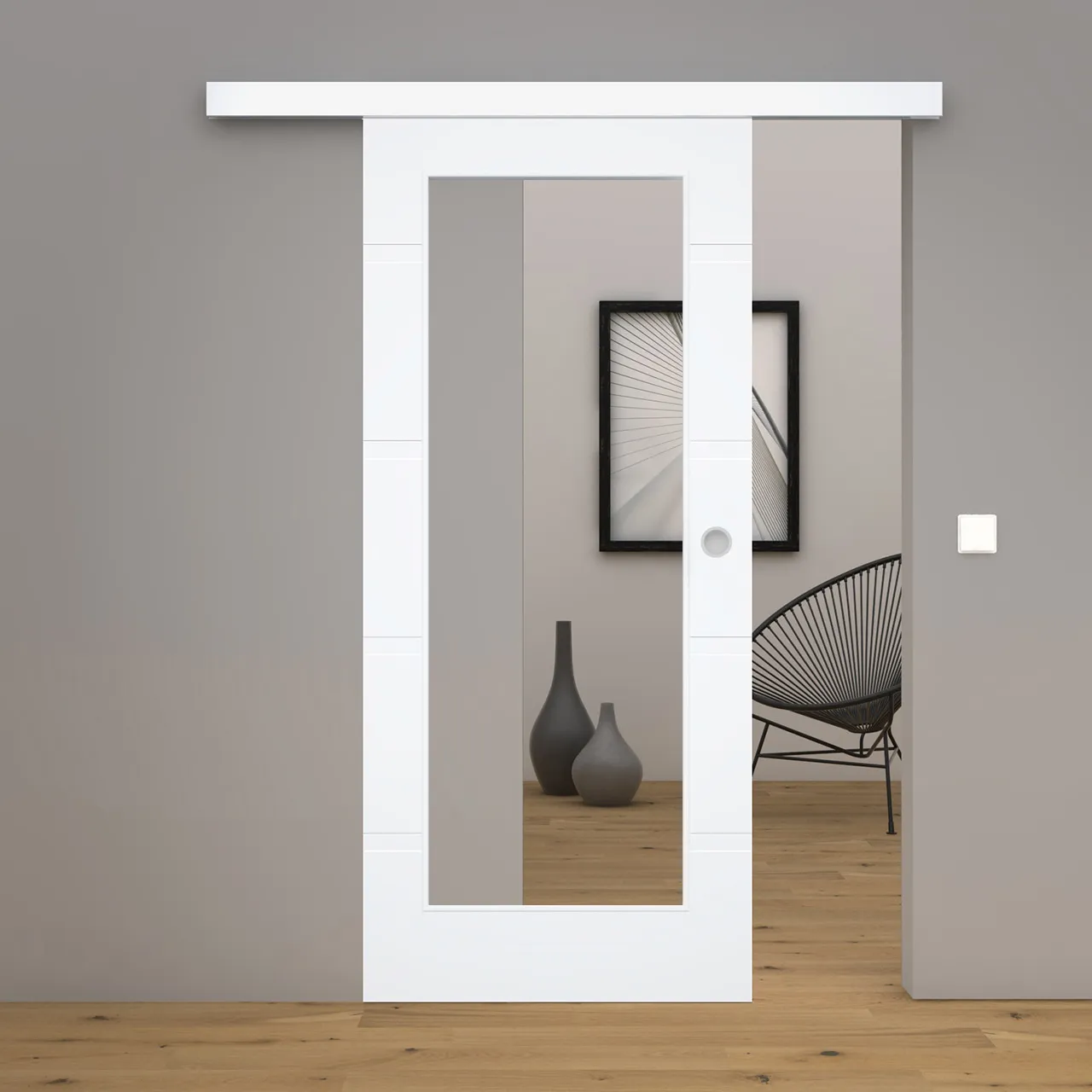 Design-Schiebetür Blanco Modus 5-LA-XL Weißlack
