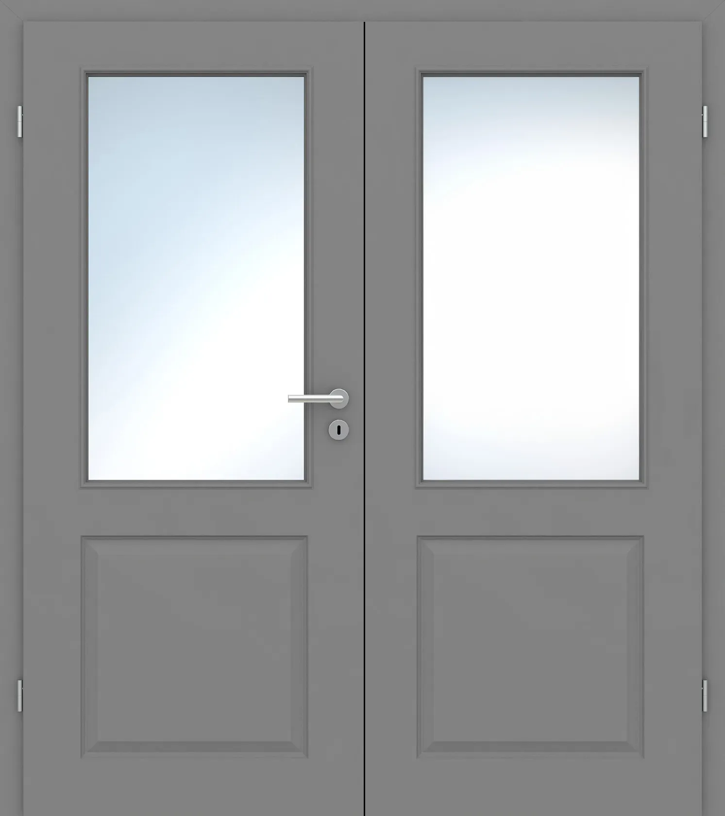 Doppelflügel-Designinnentür Grigio 8FS grau
