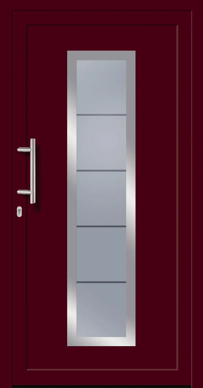 SecuDoor Power 10840LP-2 Kunststoffhaustür Weinrot
