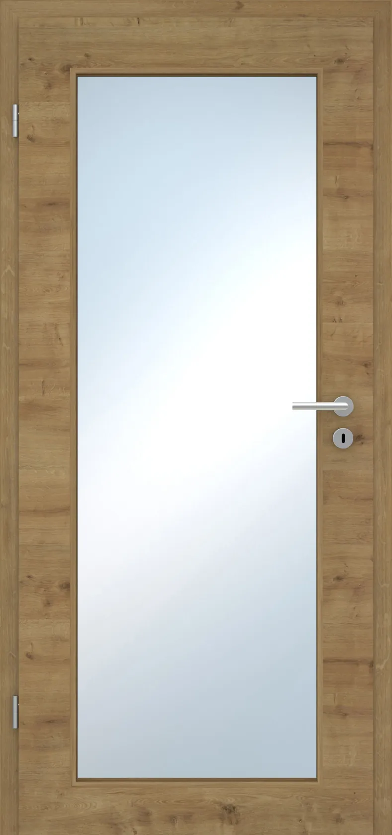 Innentür Laminato Eiche astig Quer CPL XXL-Lichtausschnitt