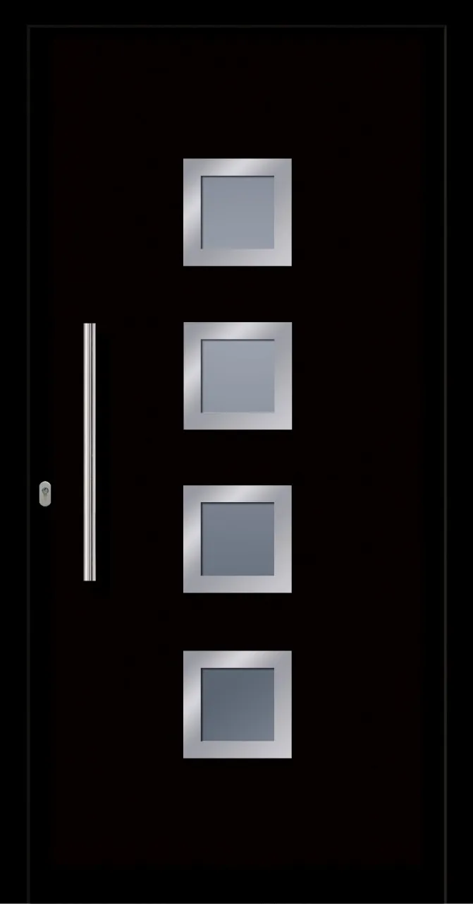 SecuDoor Design 10850D Kunststoffhaustür Schwarzbraun